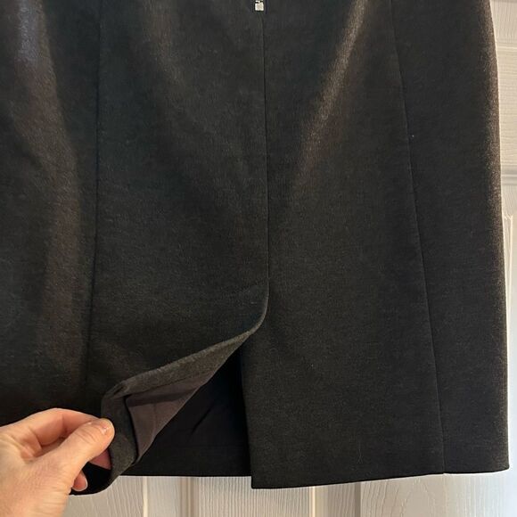 Michael Michael Kors dark gray Derby pencil skirt zipper pockets Size 4 - Picture 5 of 11